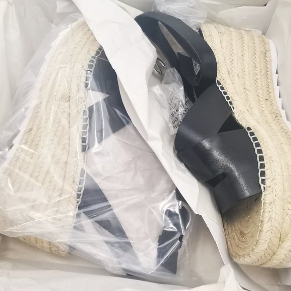 Marc Fisher Raffa Espadrille Platform Sandal size 9.5 leather - Picture 11 of 11